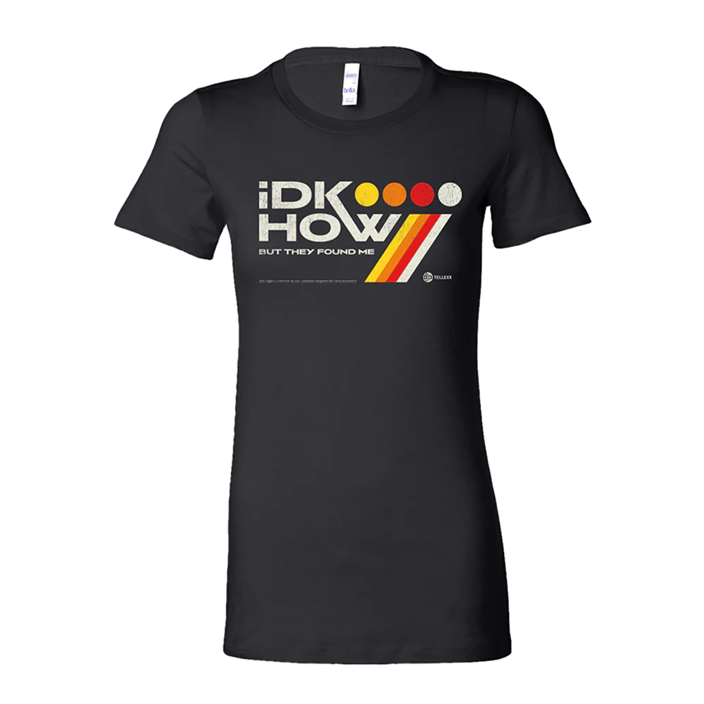 Girls Colored Dots Black - Tee