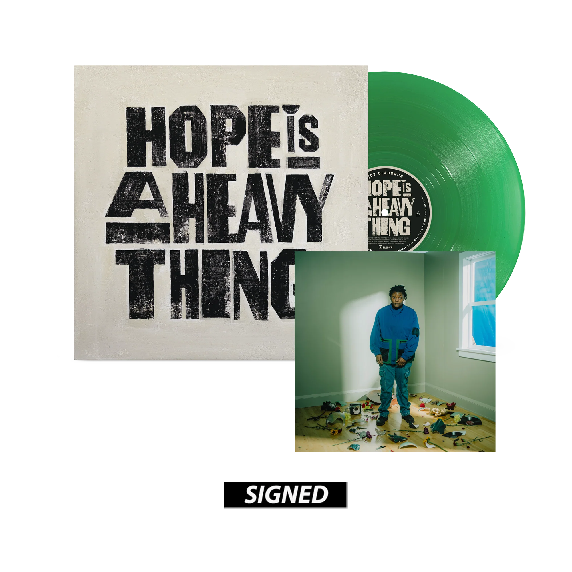 Hope Is A Heavy Thing - Translucent Emerald Vinyl + Signed 12x12 Print